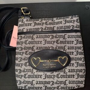 Juicy Couture Monogram Black and White Crossbody Bag